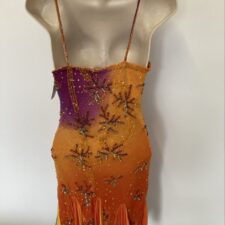 Purple and orange dress with sequins