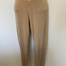 Tan and silver sparkle trousers