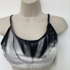 Black, grey and white tie dye crop top