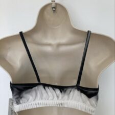 Black, grey and white tie dye crop top
