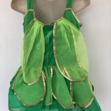 Green velvet fairy skirted leotard with wings