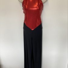 Metallic red and black all-in-one