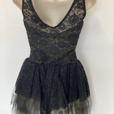 Black lace and olive tutu dress