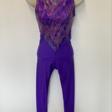 Purple and hologram catsuit