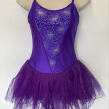 Purple tutu with silver sparkle design