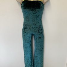 Dark green and gold velvet all-in-one