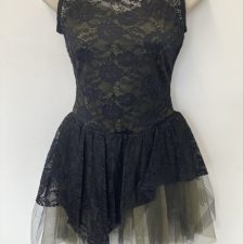 Black lace and olive tutu dress