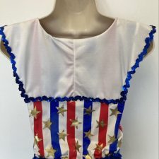 Red, white and blue star dance top