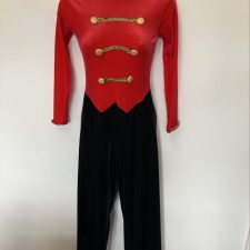 Black and red velvet soldier all-in-one with hat - Bespoke measurement costumes