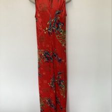 Asian dragon print velvet all-in-one - Bespoke measurement costumes