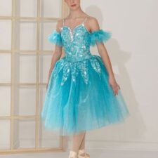 Turquoise and silver sparkle tutu (arm bands and crown not included)