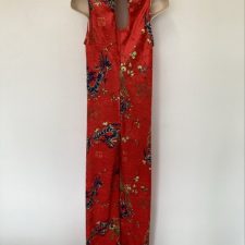 Asian dragon print velvet all-in-one - Bespoke measurement costumes