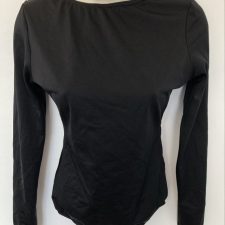 Black long sleeve leotard with ladder back
