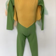 Lime green and yellow catsuit with bird feathers - Bespoke Measurement Costumes