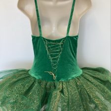 Green velvet and gold pancake tutu