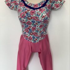 Floral bodice and pink cropped catsuit - Bespoke measurement costumes