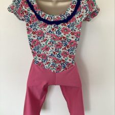 Floral bodice and pink cropped catsuit - Bespoke measurement costumes