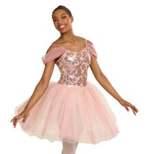 Rose gold sequin and dusty pink tutu