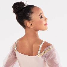 Pale pink and gold tutu with chiffon sleeves