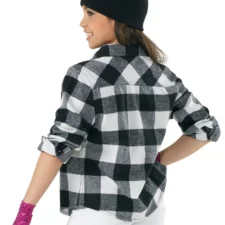 Black and White checked flannel shirt