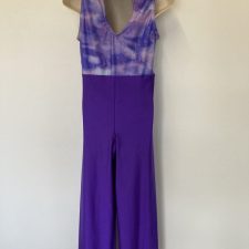 Metallic tie dye and purple all-in-one