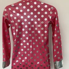 Pink and silver raincoat with boot covers