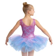 Pink lace and periwinkle blue tutu