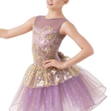 Lavender and gold sequin and floral romantic tutu