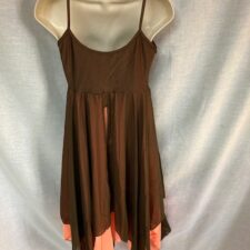 Brown and cantaloupe lyrical dress