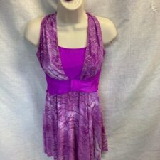 Purple sparkle tie dye halter dress and headband