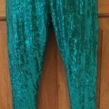 Turquoise sequin leggings