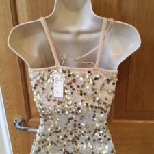 Gold sparkle tank top with underlining