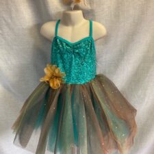 Turquoise and brown sparkle tutu