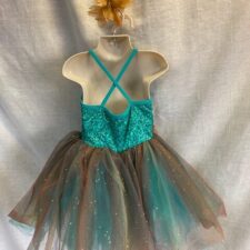 Turquoise and brown sparkle tutu