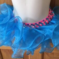 Turquoise tutu skirt with pink sequin waistband