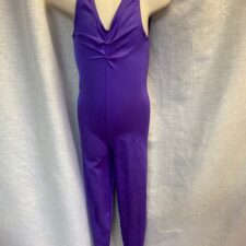 Purple tank style catsuit with rouched front