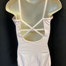 Pale pink leotard with strappy back