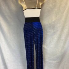 Blue and white ruffle neck all-in-one