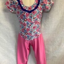 Floral bodice and pink cropped catsuit - Bespoke measurement costumes