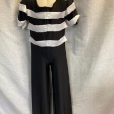 Black and white stripe all-in-one - Bespoke measurement costumes