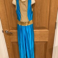 Turquoise and metallic gold all-in-one - Bespoke Measurement Costumes
