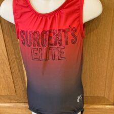 Red and black ombre leotard