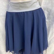 Grey and blue chiffon skirt