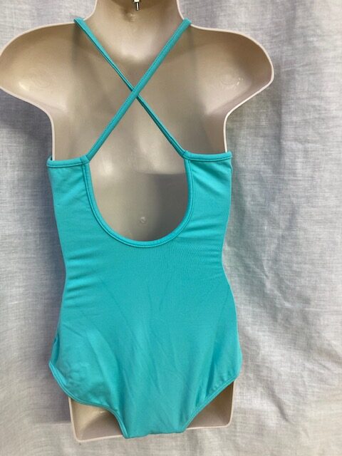 Turquoise leotard with lace crossover pattern - Suite 109