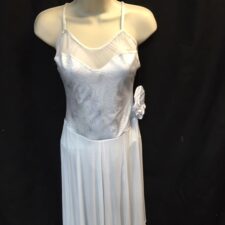 White and silver lyrical with mesh neckline