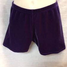 Purple velvet shorts