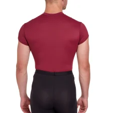 Burgundy and black men's leotard