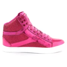 Hot pink glitter trainers
