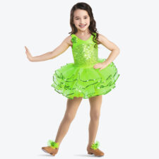 Neon green sequin tutu (hair and shoe accessories included)