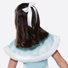 Pale blue tutu with velvet and sequin bodice, sparkle net skirt, cape and muff